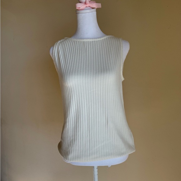 Liverpool Ribbed Cream Top - Picture 2 of 10